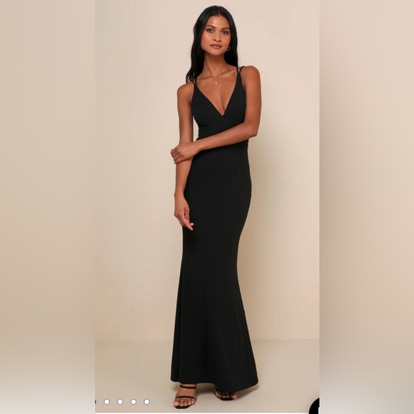 NWT!‎ All this Allure Black Strappy Backless Mermaid Maxi Dress - Picture 1 of 13